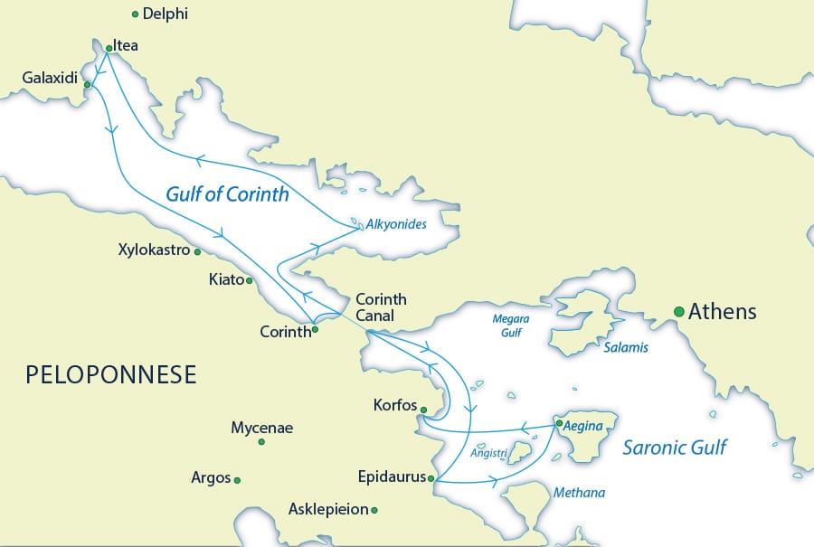 gulf of corinth ancient greece map The Gulf Of Corinth Aegean Sailing Holidays gulf of corinth ancient greece map